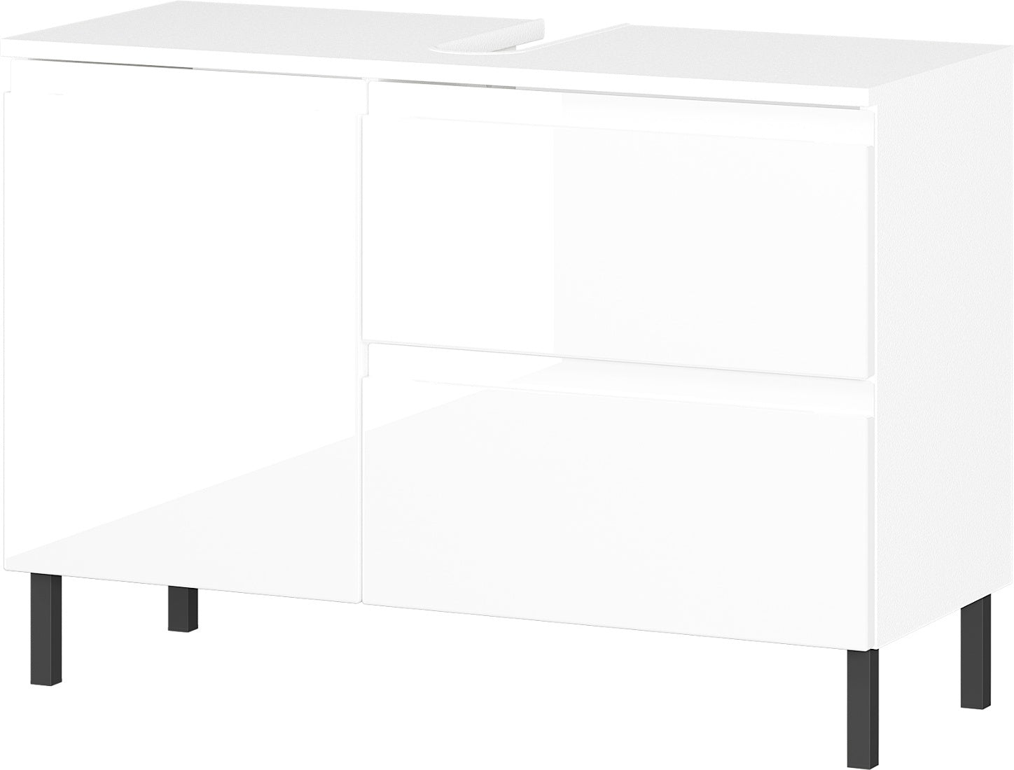 Germania Salinas Wastafelonderkast Hoogglans Wit 80 cm