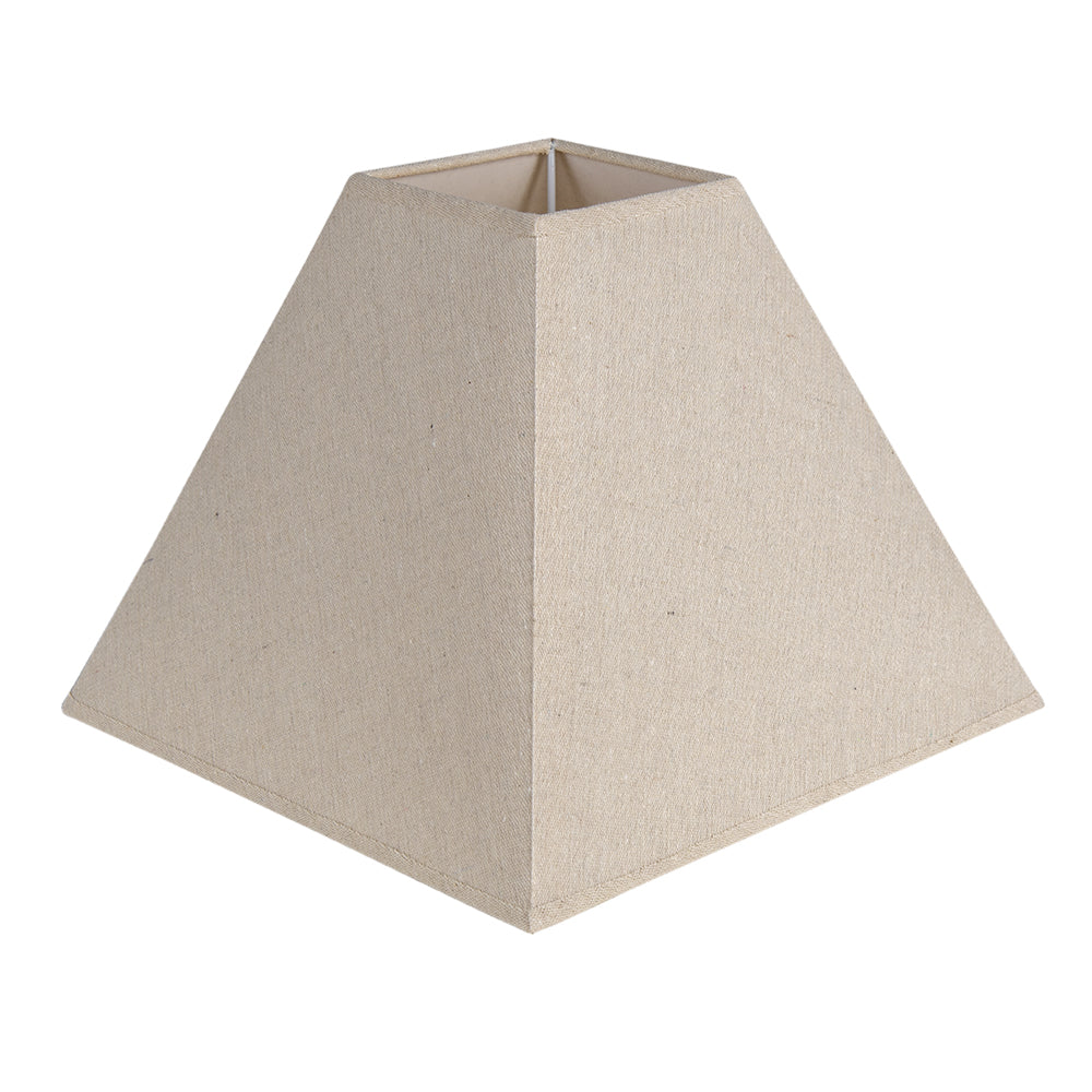 Clayre & Eef Lampenkap 30x30x22 cm Beige Textiel Vierkant Stoffen
