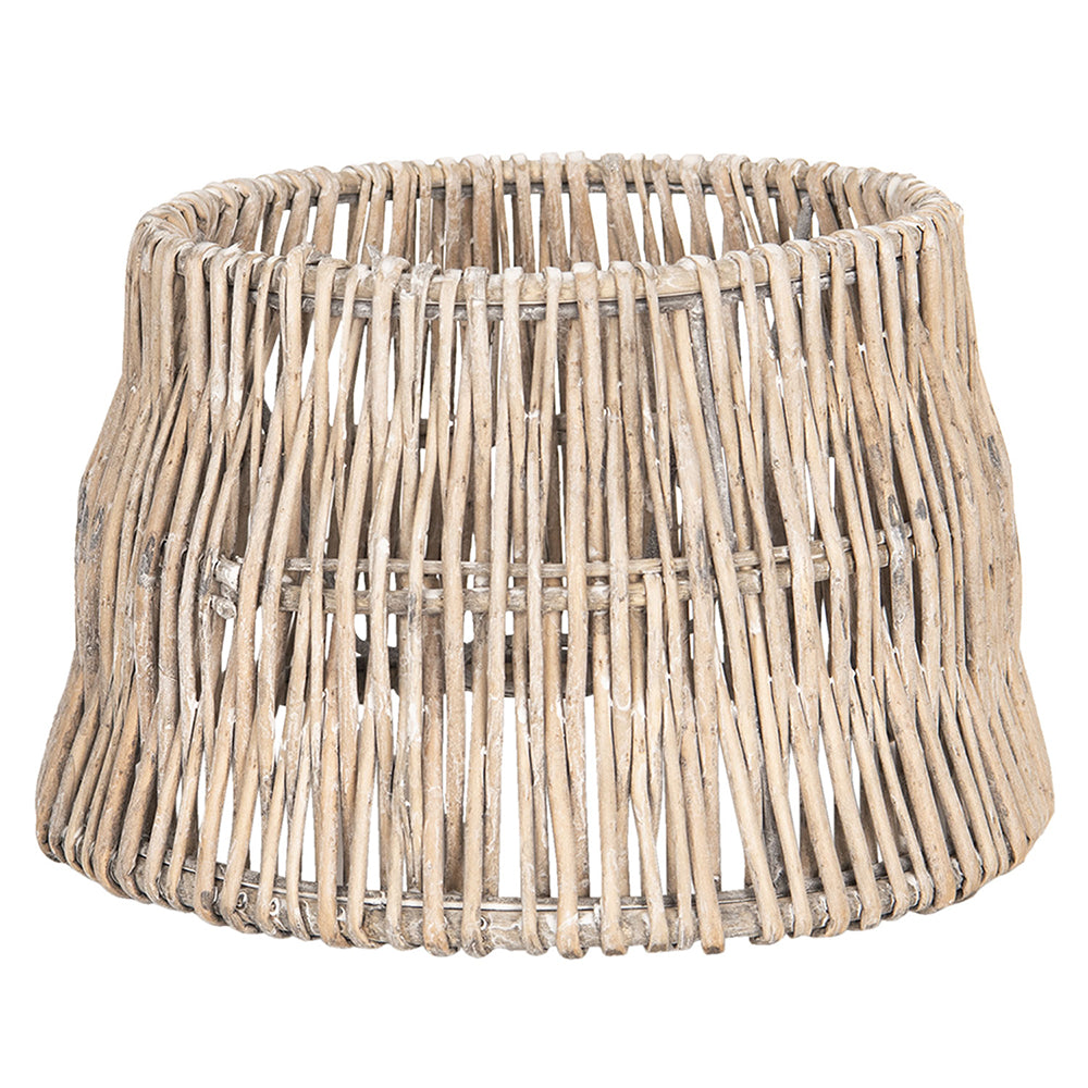 Clayre & Eef Lampenkap  Ø 25x16 cm Beige Rotan Rond Rieten Lampenkap