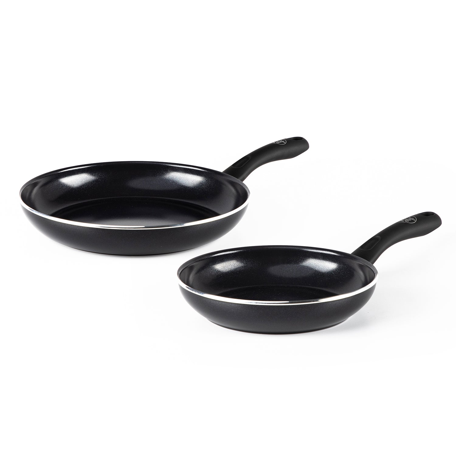 GreenChef Diamond Inductie Koekenpannenset - Ø20 + Ø28 cm zwart