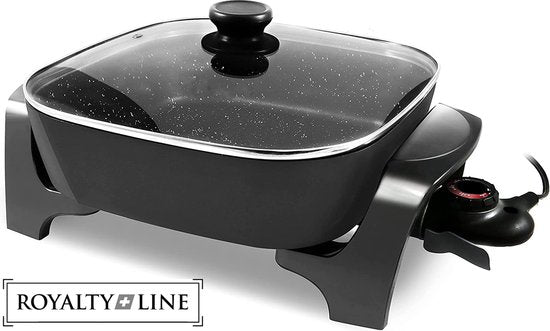 Royalty Line Elektrische Hapjespan - Pan - 8 Liter - 1500W - Zwart