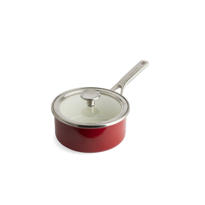 KitchenAid Steel Core Enamel Steelpan met deksel 16cm