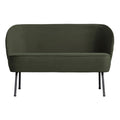 WOOOD Vogue 2-Zits Bankje - Velvet - Onyx - 68x110x65