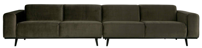 WOOOD Statement 4-zitsbank XL - Fluweel - Dark Green Hunter