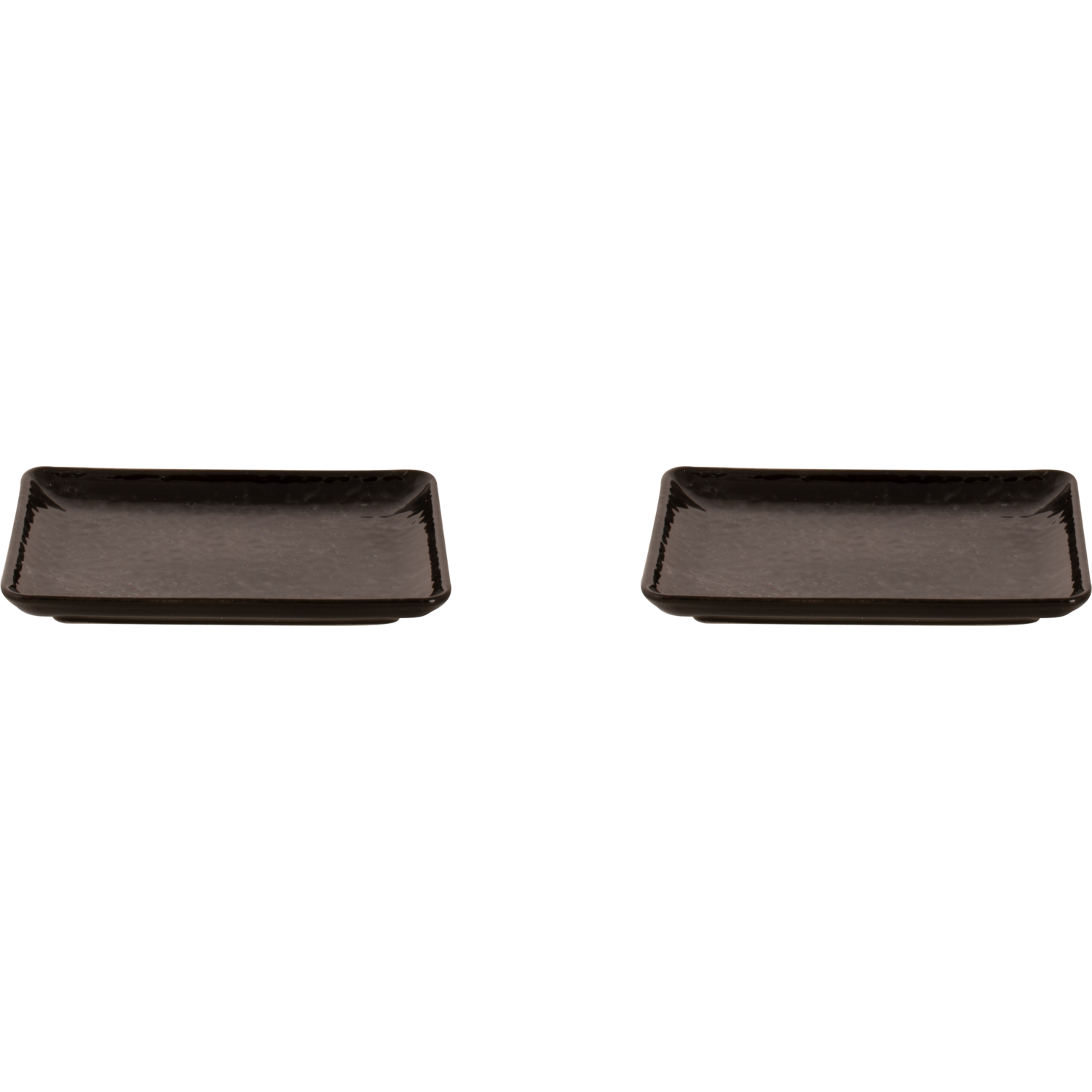Maastricht Porselein Bord Tahiti 18 x 13 cm Zwart Porselein 2 stuks