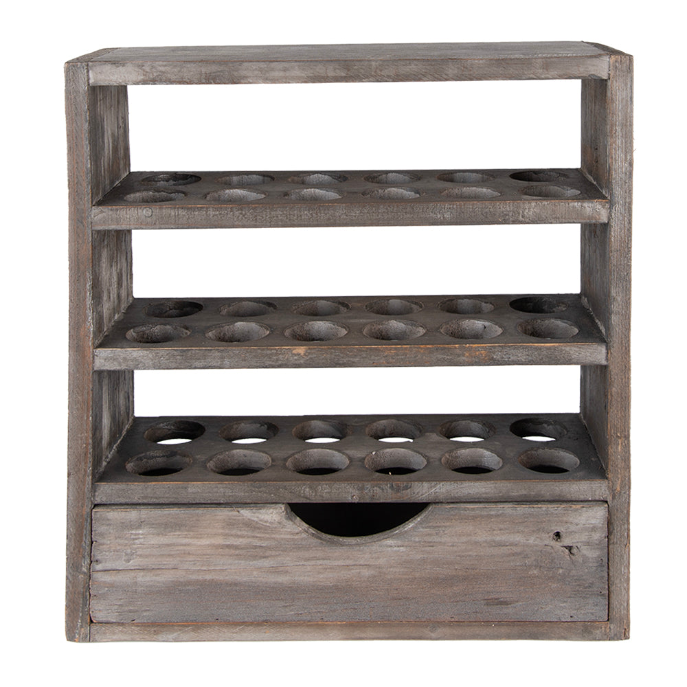 Clayre & Eef Eierkastje  35x11x38 cm Grijs Hout Rechthoek Eierhouder