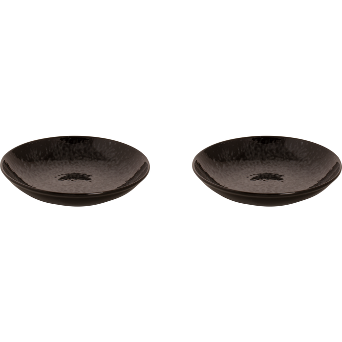 Maastricht Porselein Bord diep Tahiti 25 cm Zwart Porselein 2 stuks