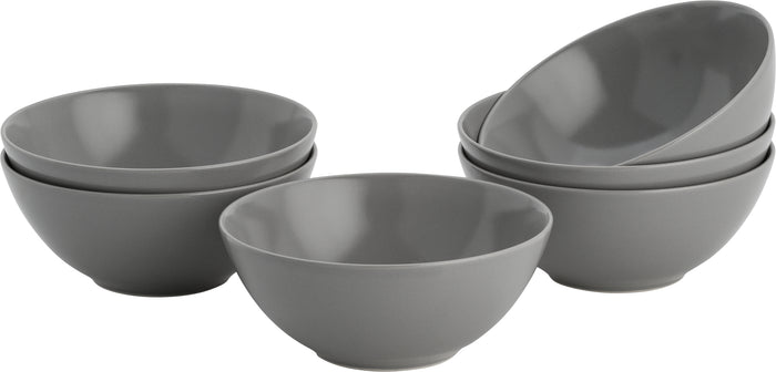 Lite-Body Kom Hermes - 500ml - set van 6 - Grijs mat