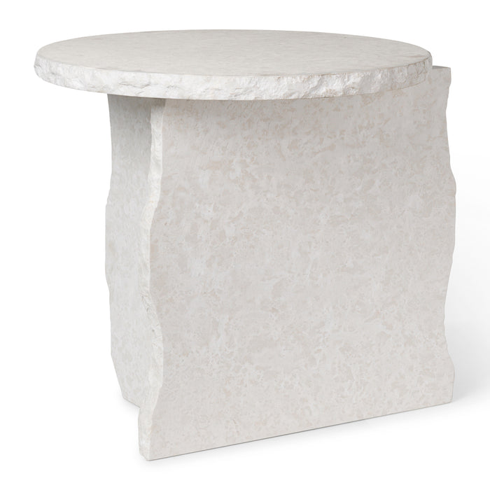 ferm LIVING Mineral Sculptural Bijzettafel - Bianco Curia