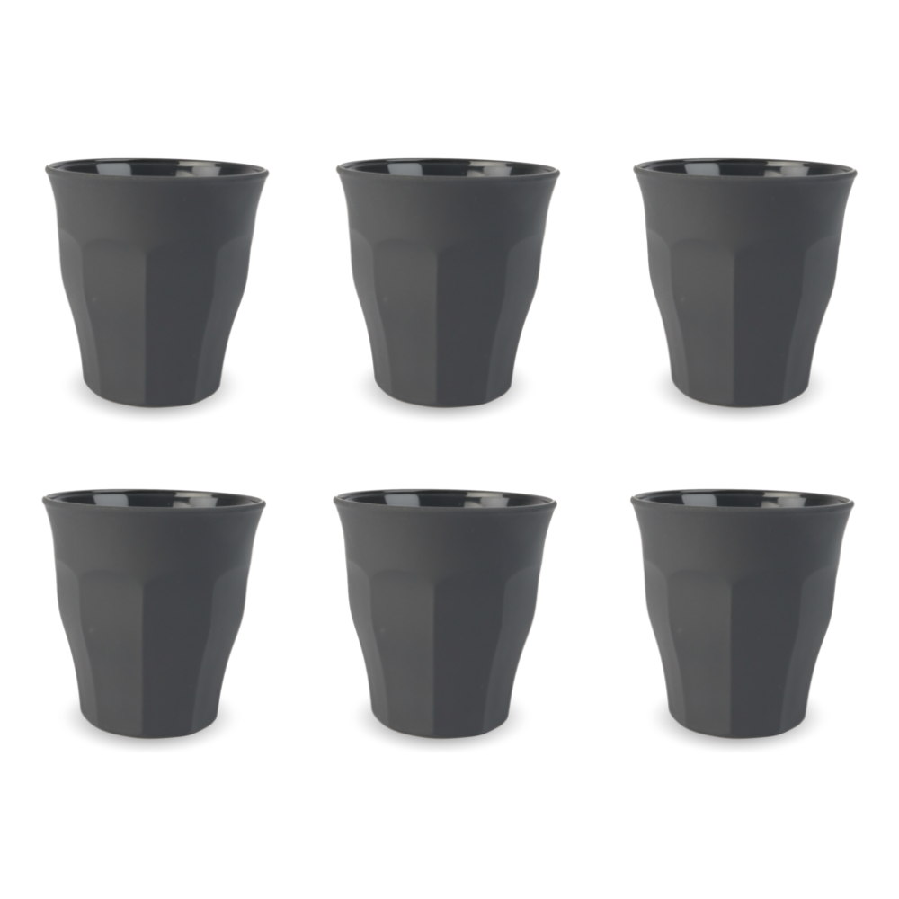 Duralex Picardie Espresso Kopjes Zwart 90 ml 6 stuks
