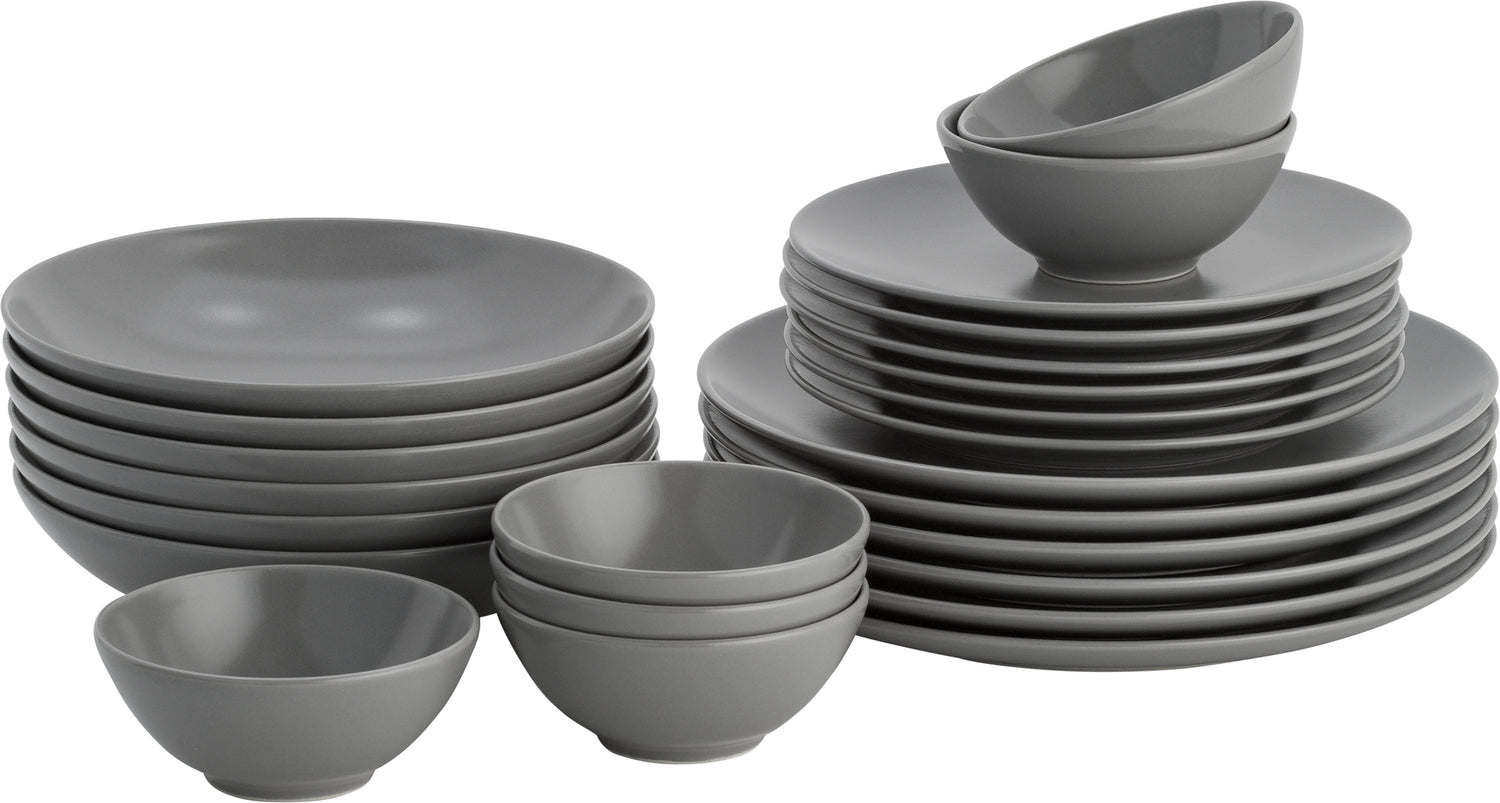 Lite-Body Serviesset Hermes -  Grijs Mat - 6 personen - 24 delig