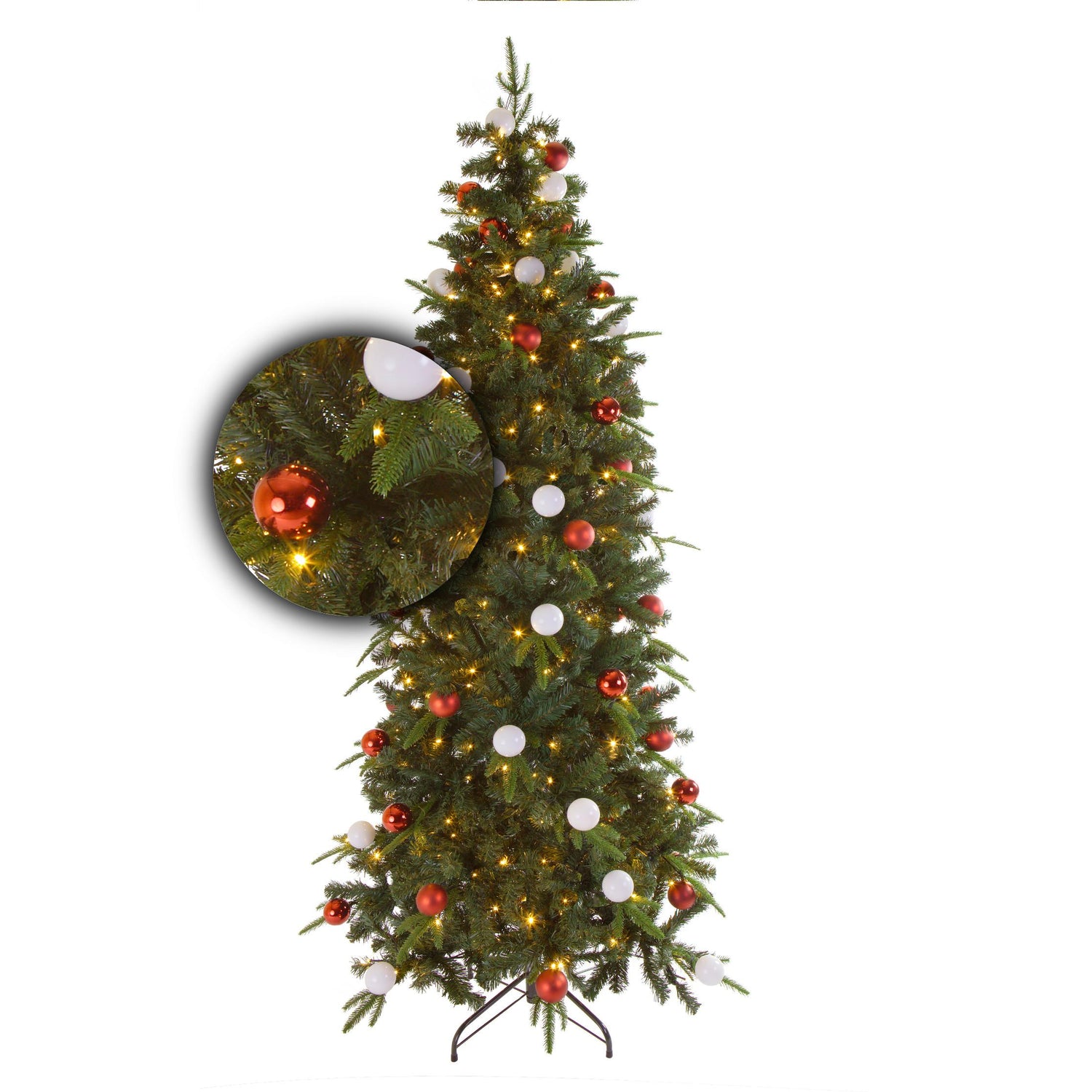 Easy Set Up Tree® Avik Red 180 cm - Kant-en-Klaar Kerstboom