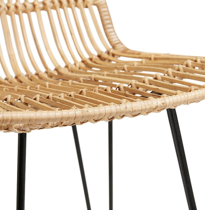 24Designs Vallarta Barkruk - Zithoogte 75 Cm - Rotan