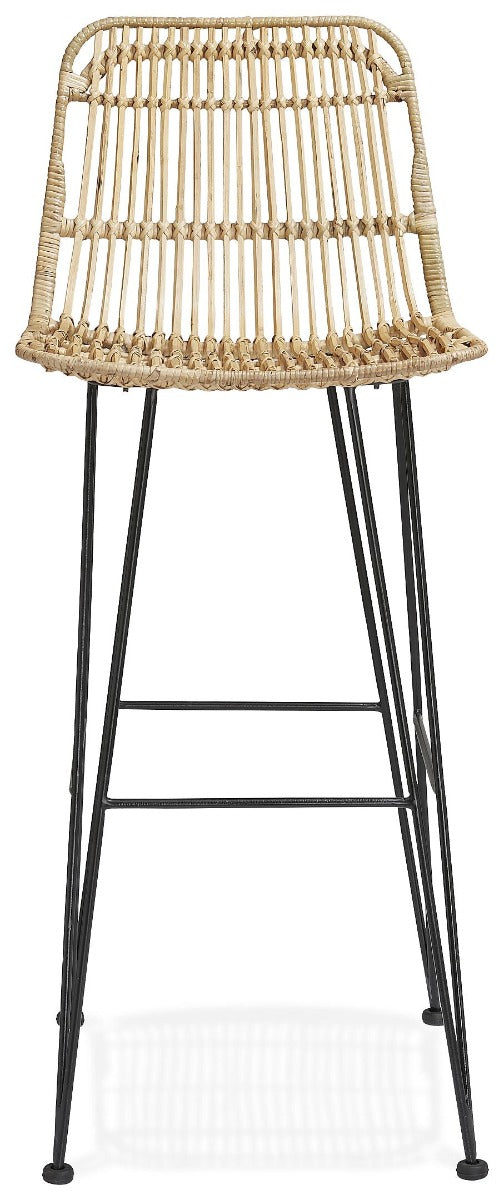 24Designs Vallarta Barkruk - Zithoogte 75 Cm - Rotan