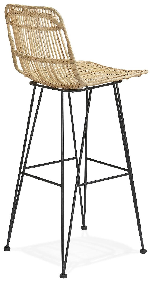 24Designs Vallarta Barkruk - Zithoogte 75 Cm - Rotan