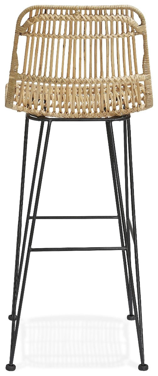24Designs Vallarta Barkruk - Zithoogte 75 Cm - Rotan