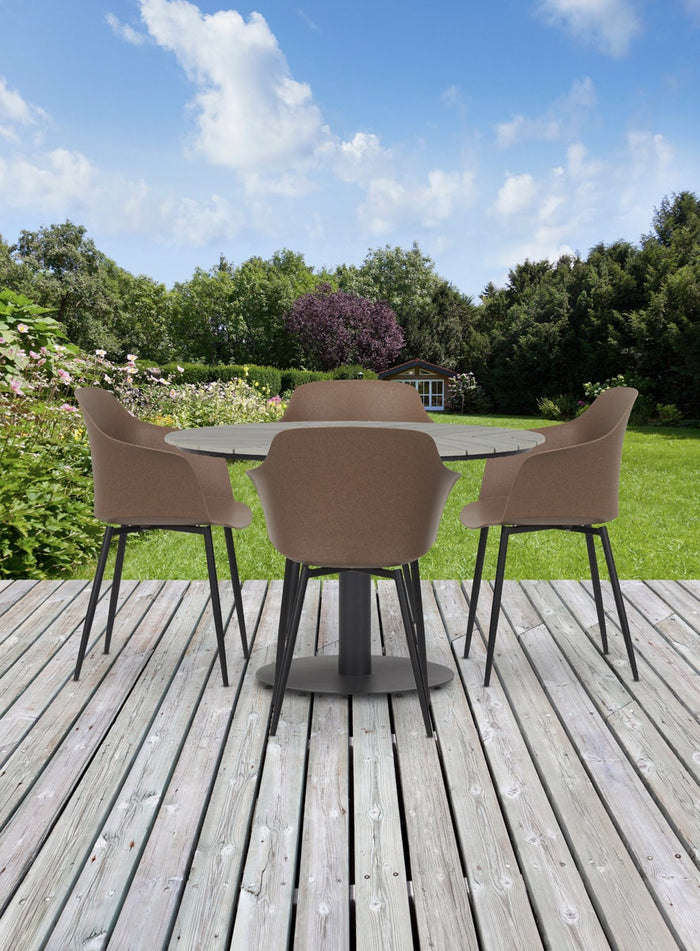 Lisomme Timo ronde tuintafel grijs - Ø 113 cm