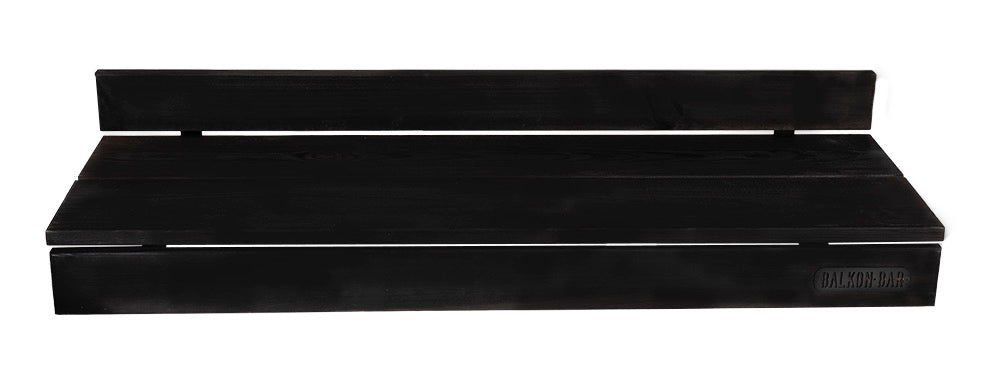 Balkonbar Pine Black Rectangular Low