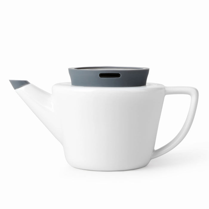 Theepot Porselein|Siliconen|RVS 500 ml Grijs