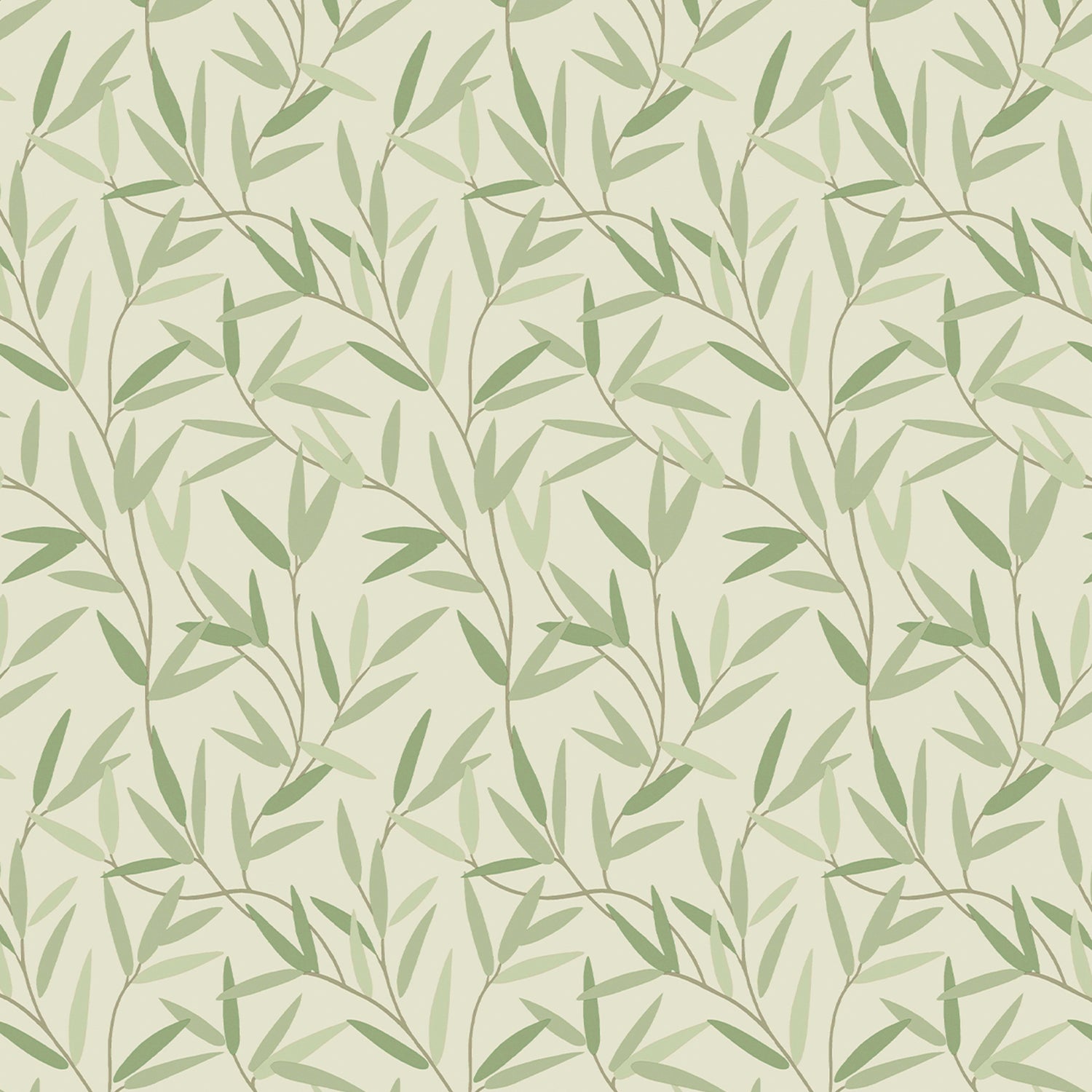 Laura Ashley Willow Leaf Behang - Planten - 10mx52cm - Groen