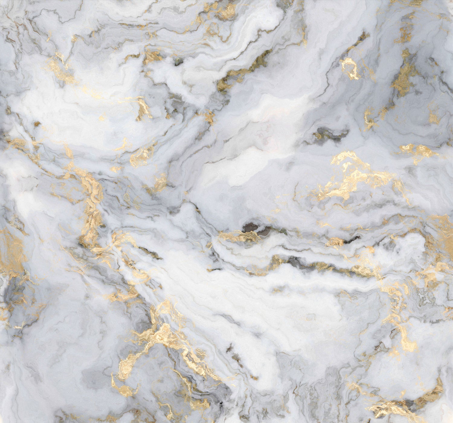 Art for the Home - Fotobehang - Precious Stone - Grijs & Goud -