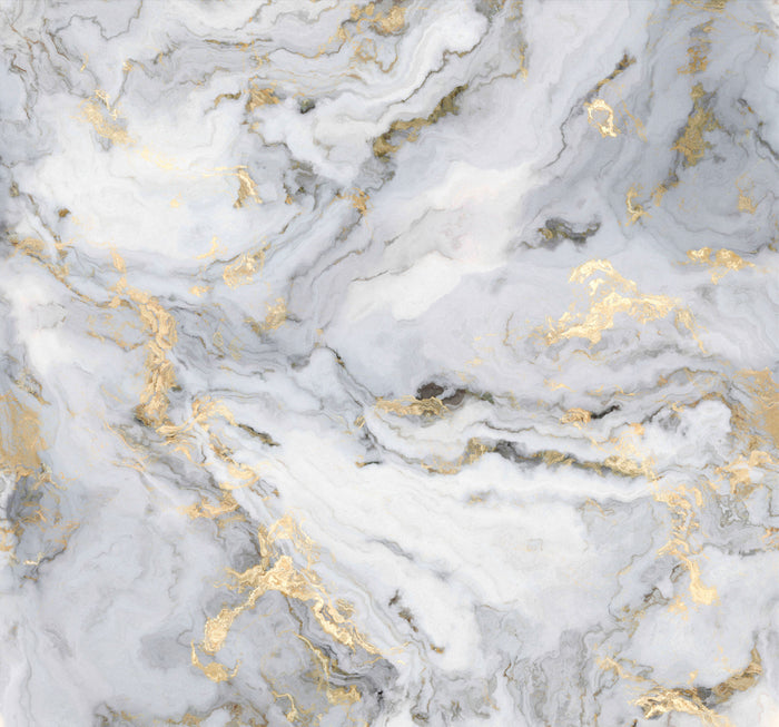 Art for the Home - Fotobehang - Precious Stone - Grijs & Goud -