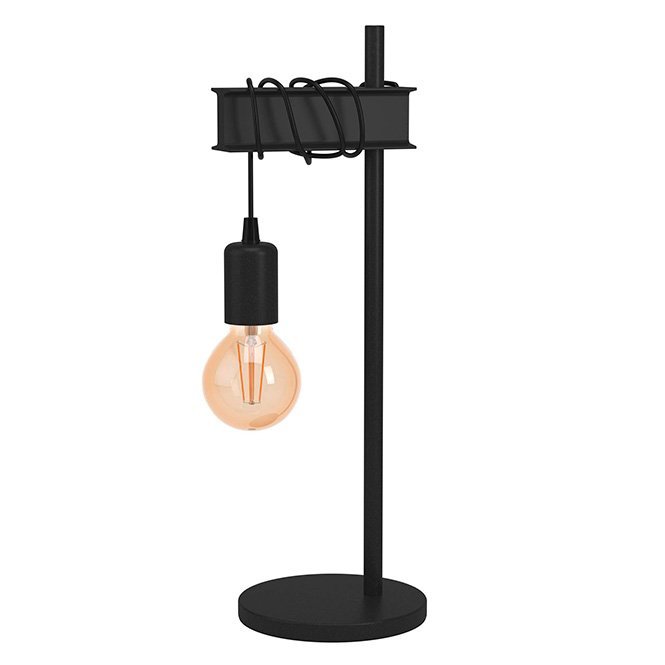 EGLO - Townshend - Metalen tafellamp balk 1 lichts zwart