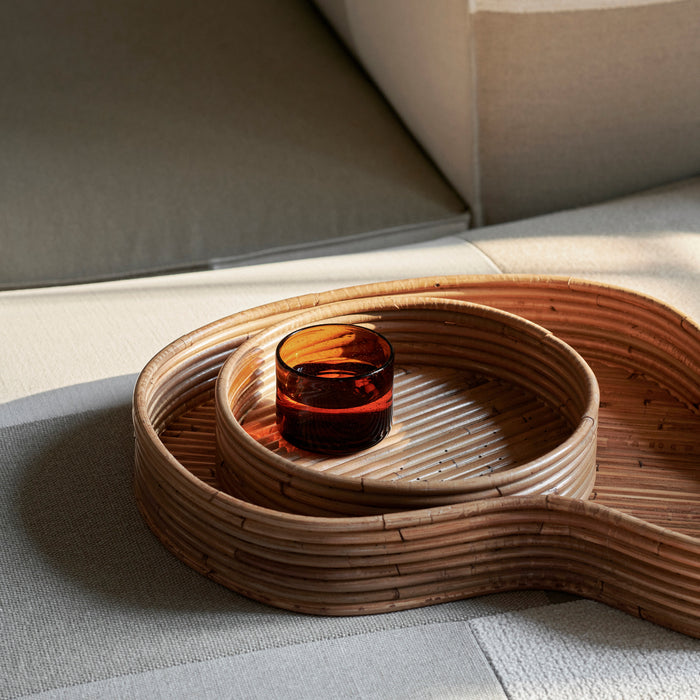 ferm LIVING Isola Dienblad - Set van 2 - Natural Stained