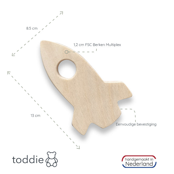 Houten wandhaken kinderkamer | Ruimte - blank
