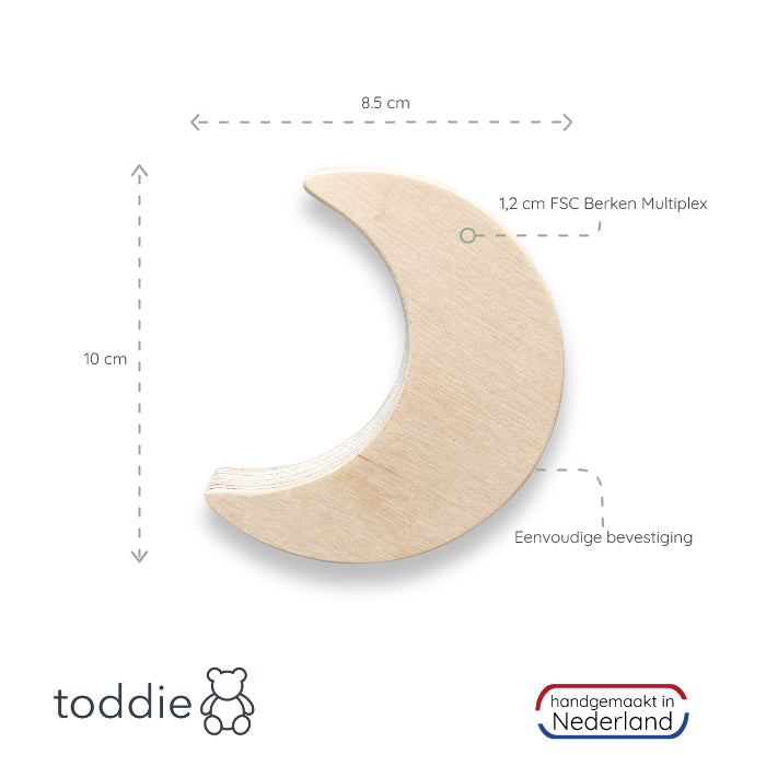 Houten wandhaken kinderkamer | Natuur - blank