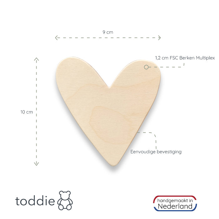 Houten wandhaken kinderkamer | Natuur - blank
