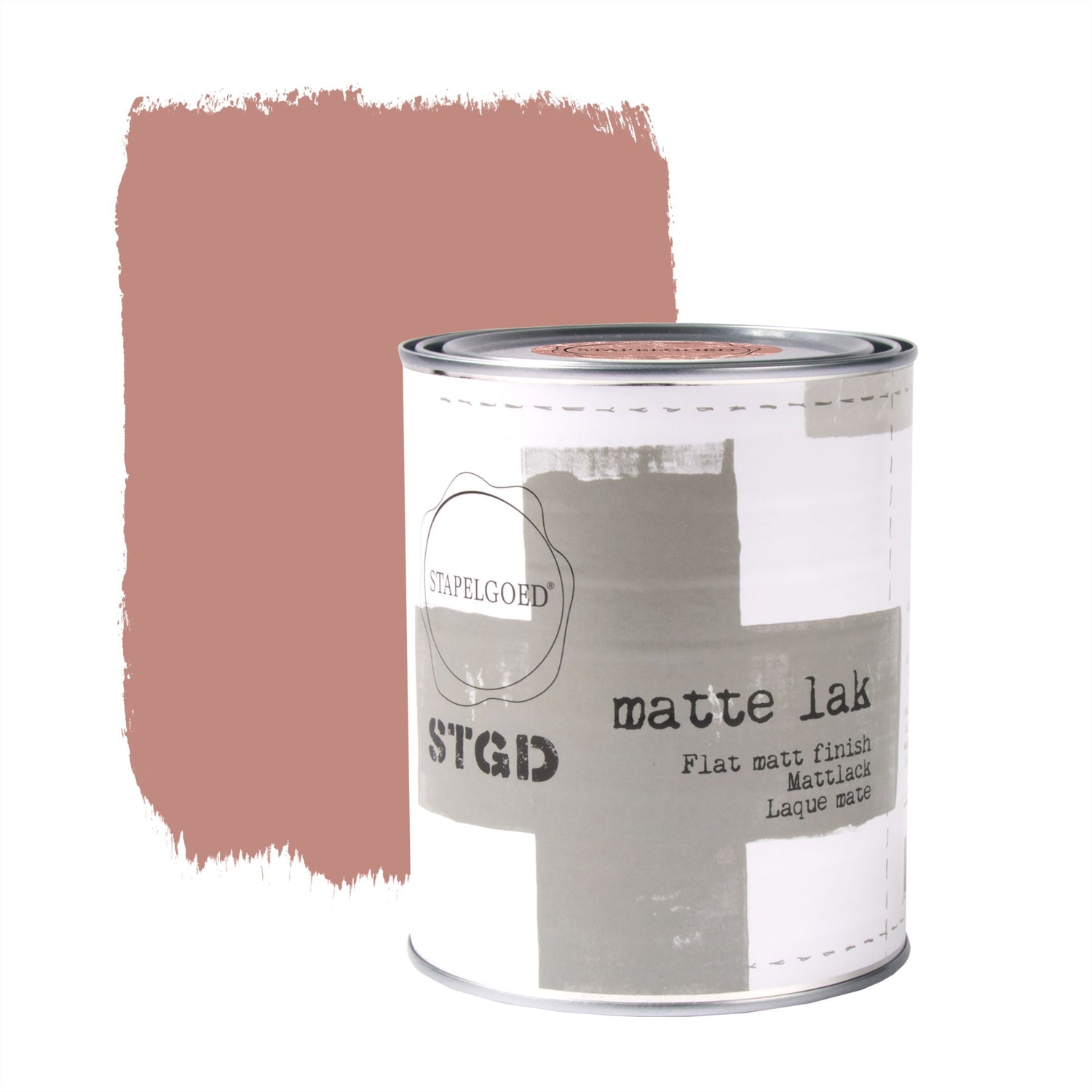 Stapelgoed | Matte Lak - Oud Roze - Melon - 1L