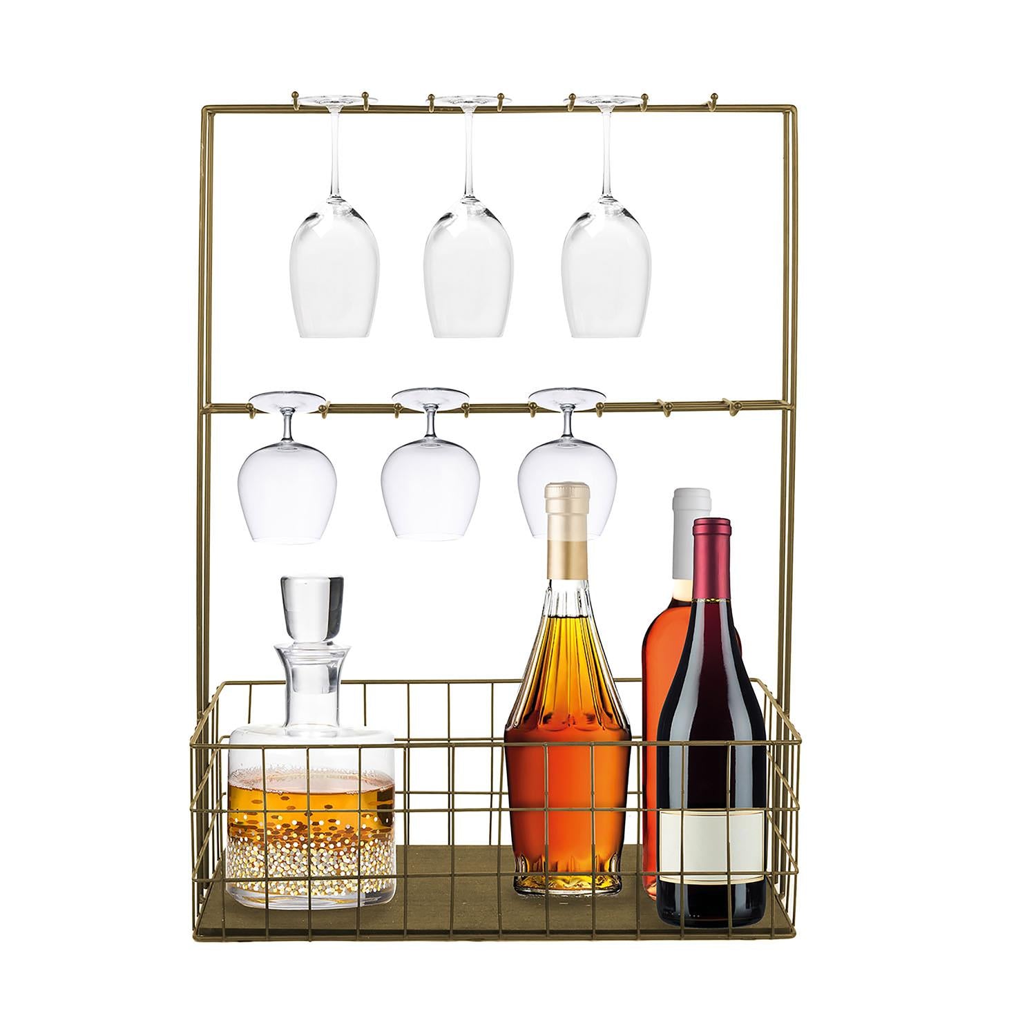 CASA DI ELTURO Mini Bar Wijnrek Goud