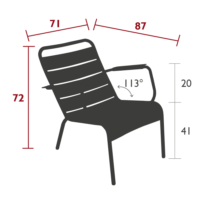 Fermob Luxembourg Lage Fauteuil