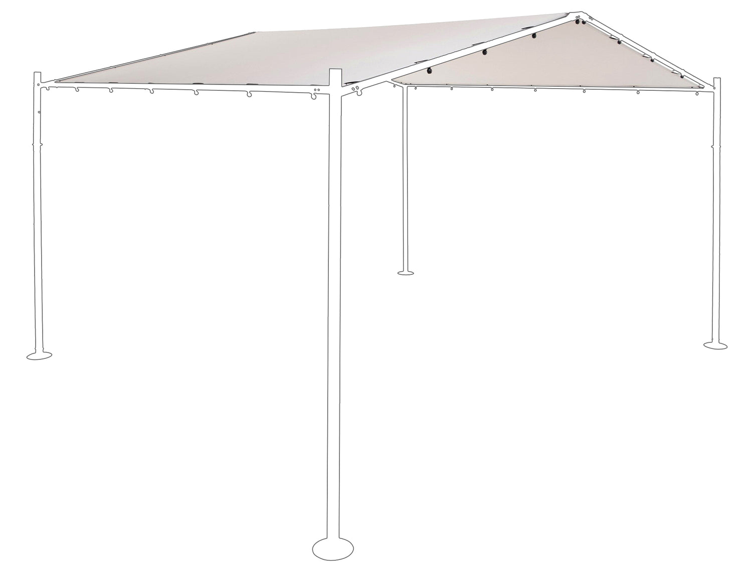 SORARA Reservedoek voor Dubbele Milano 400 x 350 Zand