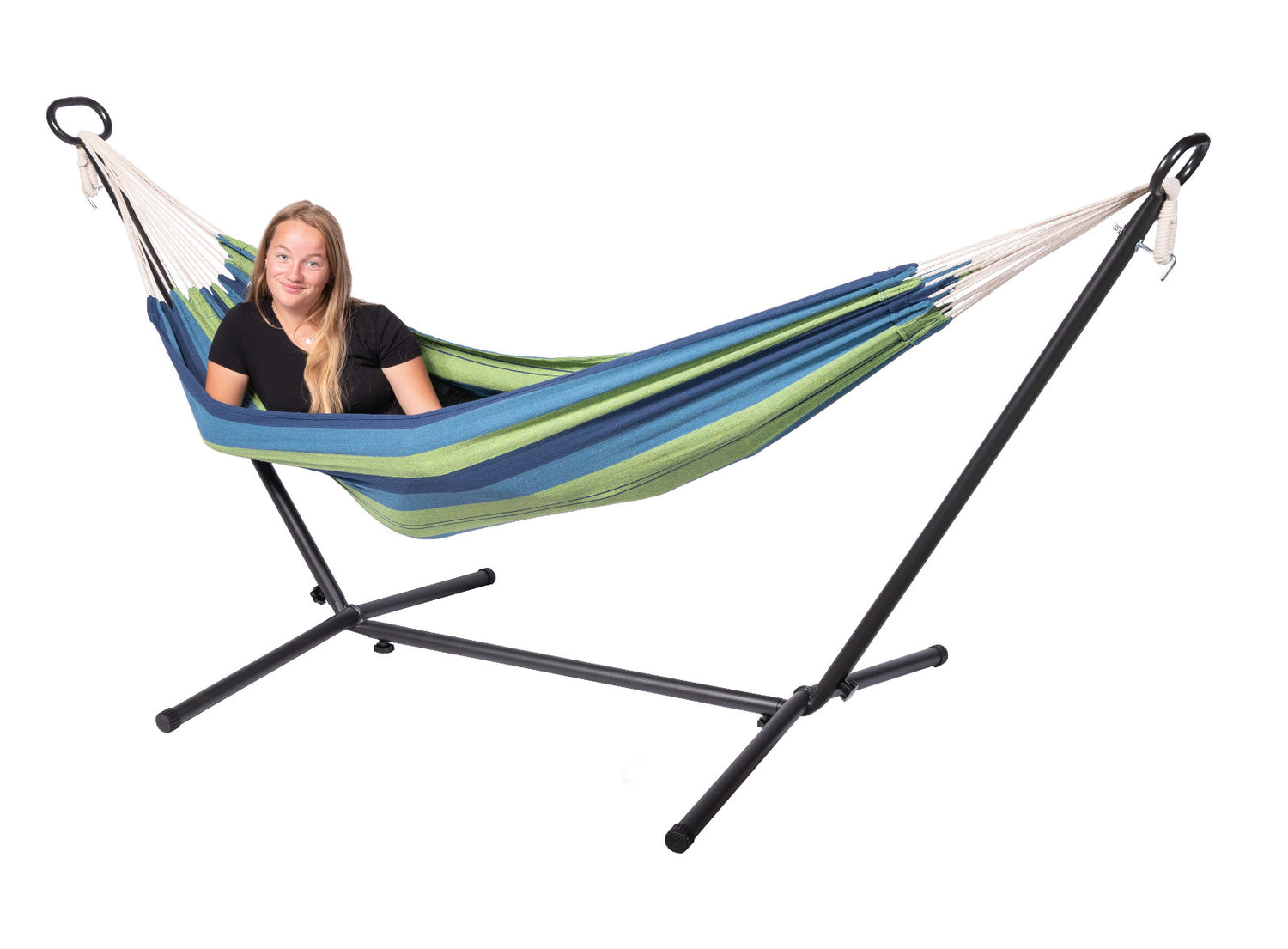 123Hammock Hangmat met Standaard Eénpersoons Pine Single Groen