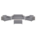 Beliani - ROVIGO - Loungeset voor 5 - Grijs|Zwart - Polyester