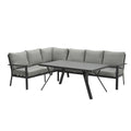 Garden Impressions Senja lounge dining set 3-delig links-d. grijs