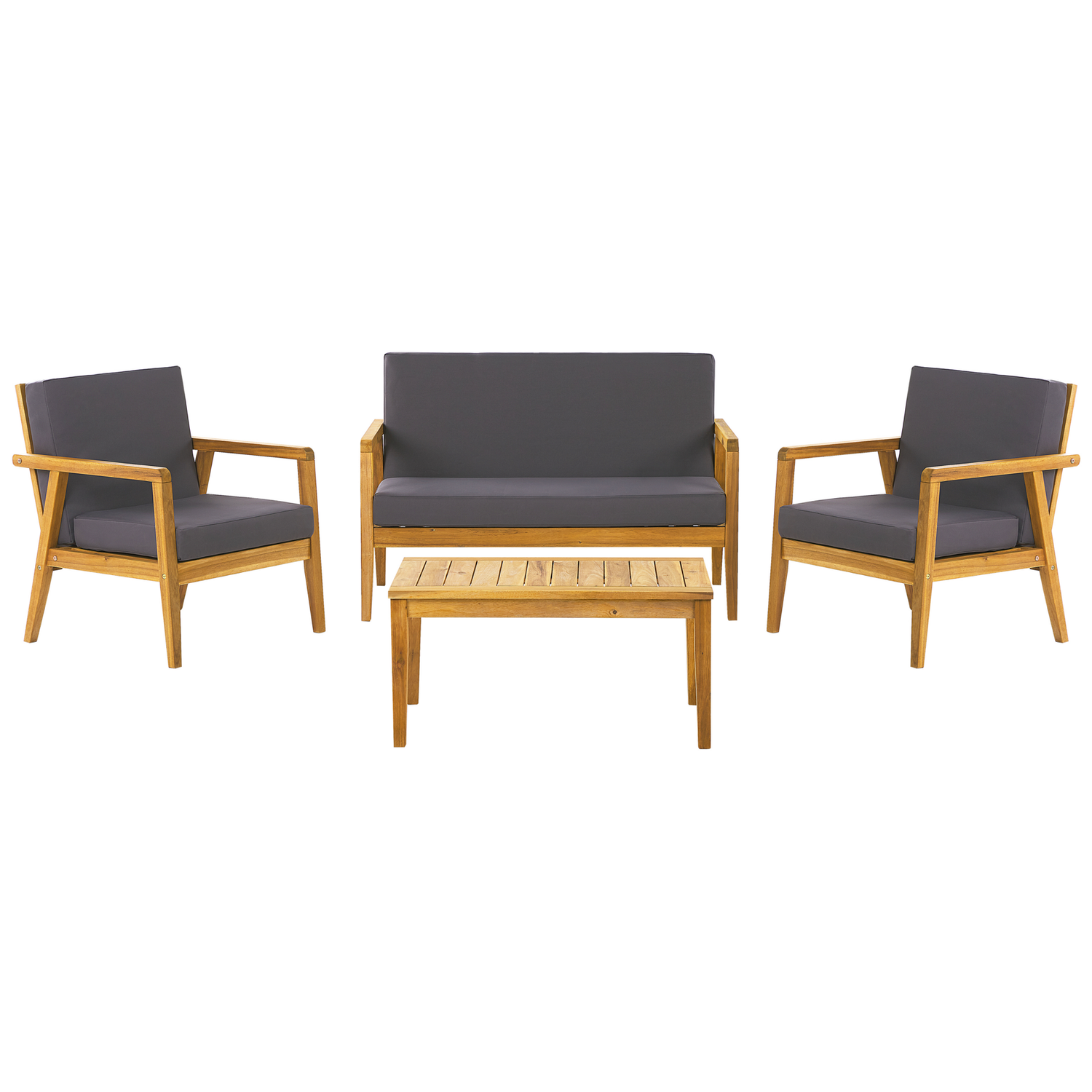 Beliani - PALLANO - Loungeset - Lichte houtkleur - Acaciahout