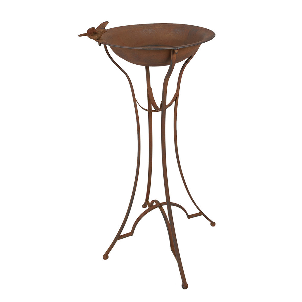 Clayre & Eef Vogelbad  43x38x83 cm Bruin Ijzer Vogeldrinkbak