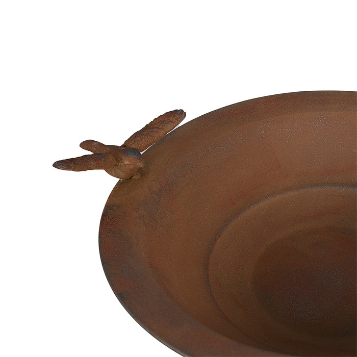 Clayre & Eef Vogelbad  43x38x83 cm Bruin Ijzer Vogeldrinkbak
