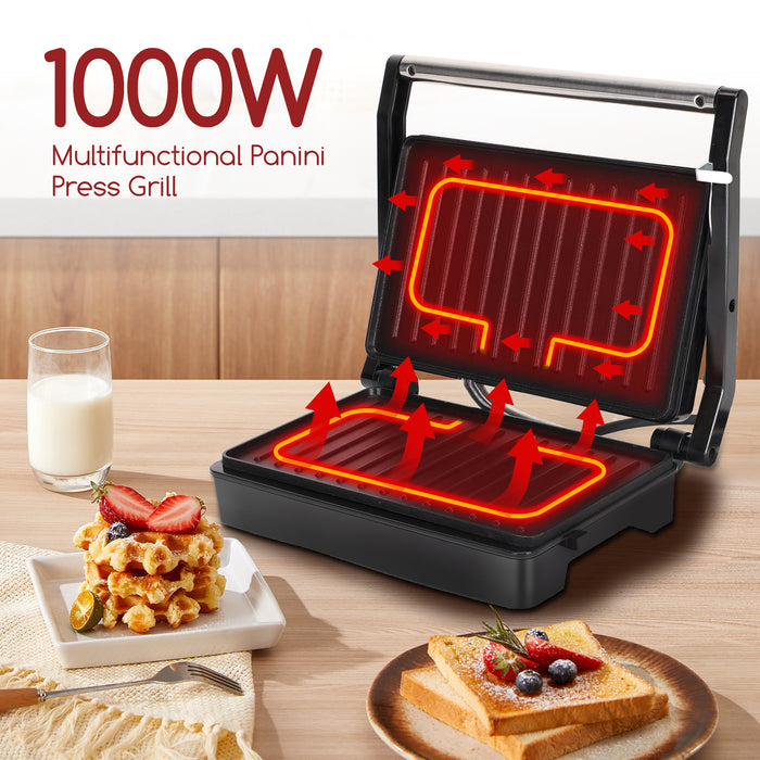 Great Jacob Larissa 30ZEH - Contactgrill - 1000W rood|zwart
