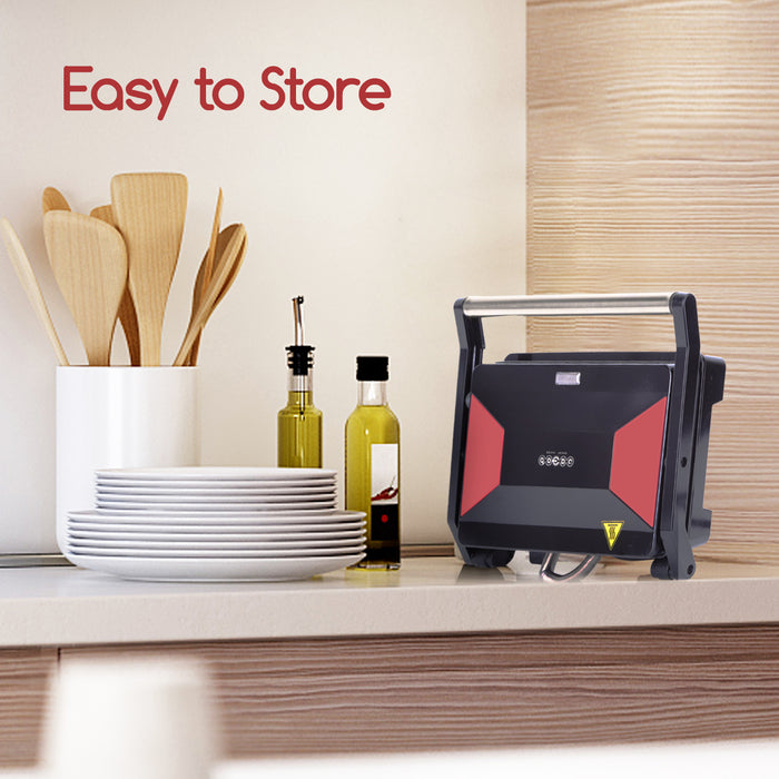Great Jacob Larissa 30ZEH - Contactgrill - 1000W rood|zwart