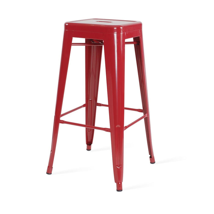 Legend metalen café barkruk - 77 cm hoog - Ruby rood