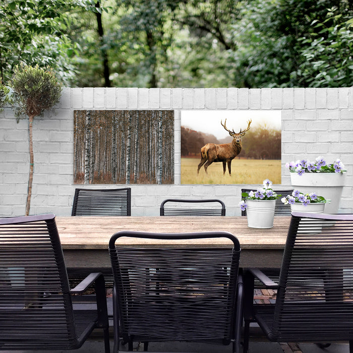 Art for the Home Hert - Buitencanvas - 50x70 cm