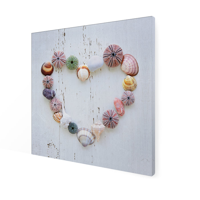 Art for the Home Schelpenhart Buitencanvas 50x50 cm