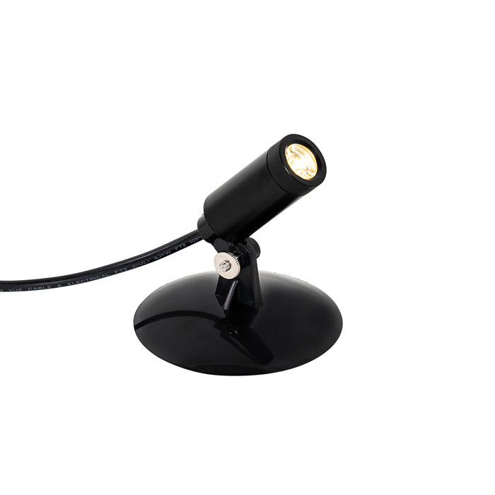 QAZQA Set van 4 prikspots zwart incl. LED IP65 solar oplaadbaar -