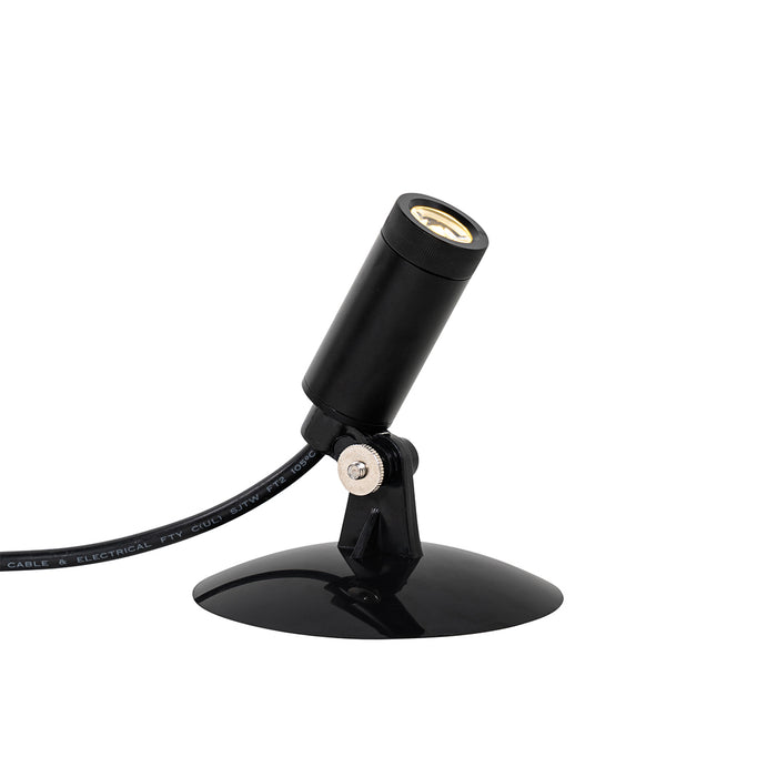 QAZQA Set van 4 prikspots zwart incl. LED IP65 solar oplaadbaar -