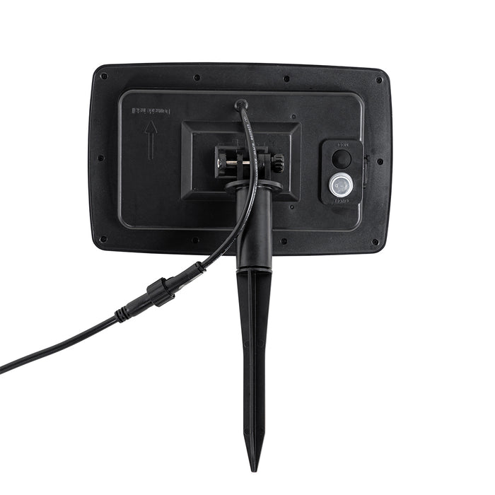 QAZQA Set van 4 prikspots zwart incl. LED IP65 solar oplaadbaar -