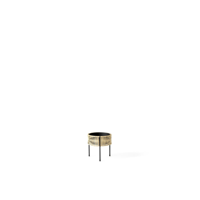 Audo Copenhagen Umanoff plantenbak Ø27 zwart|rattan